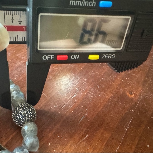 Vintage Labradorite & Sapphire Gemstone Estate Jewelry Bracelet - Picture 8 of 10